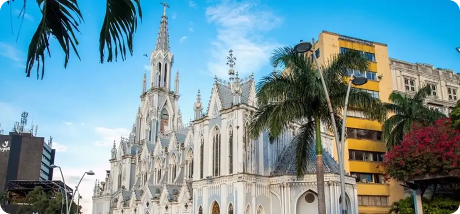 Panoramic view of Cali, Colombia's salsa capital