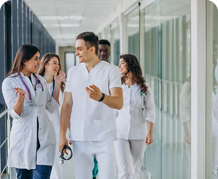 Medical professional at rest